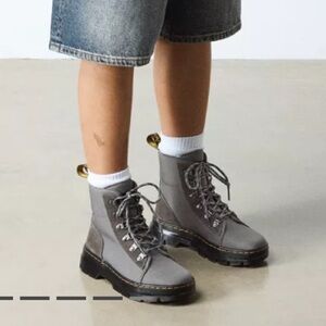 Dr. Martens Light Green Canvas Combat Boots.To rated